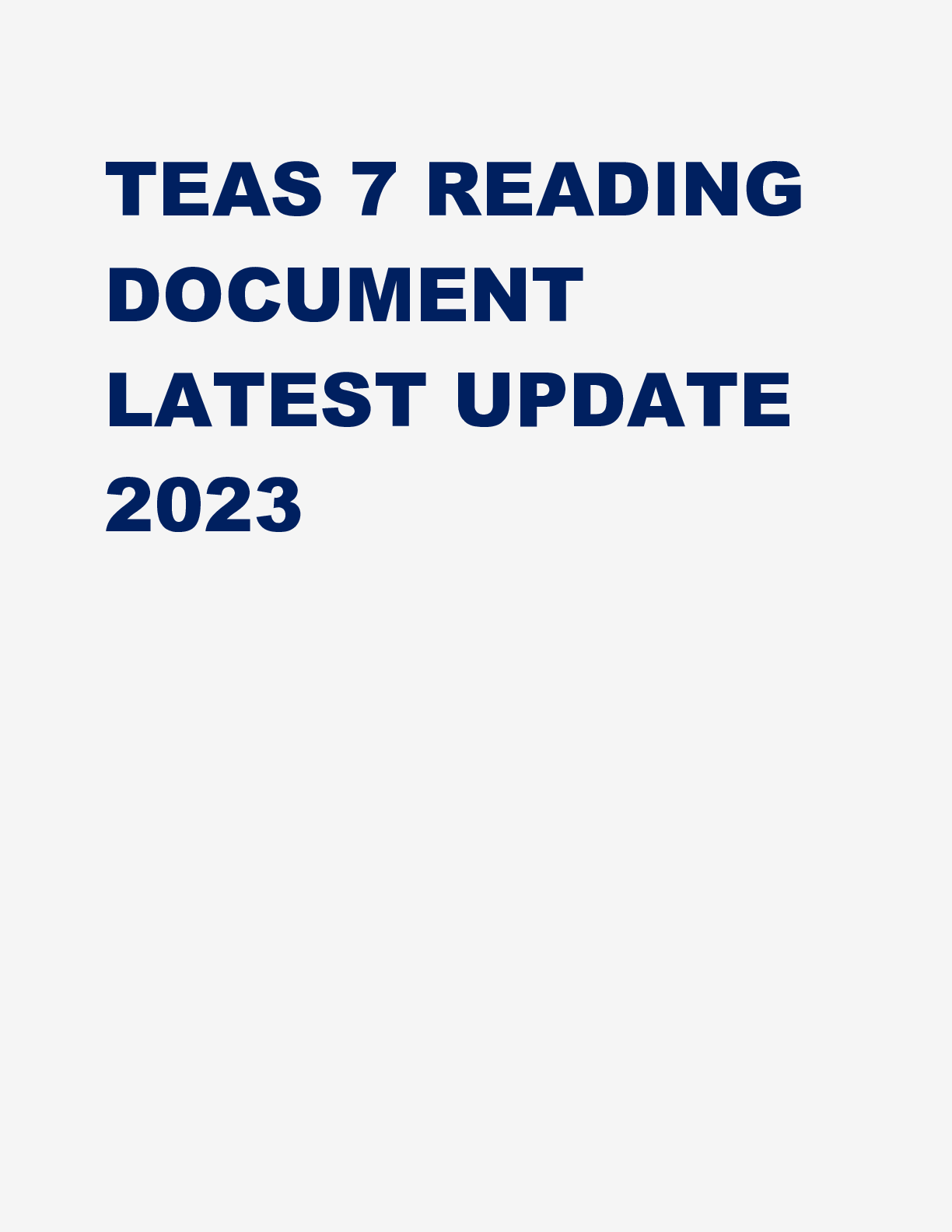 Preview image for ATI TEAS 7 READING LATEST VERSION 45 QUESTIONS &  ANSWERS.